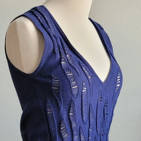 STELLA Mccartney distressed knit top distressed sleeveless sweater vest - Picture 4 of 7